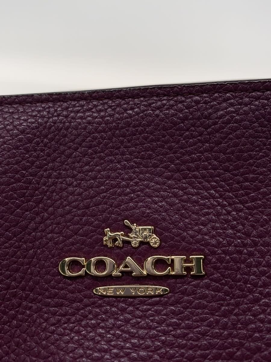 COACH tote bag leather PUP plain 5