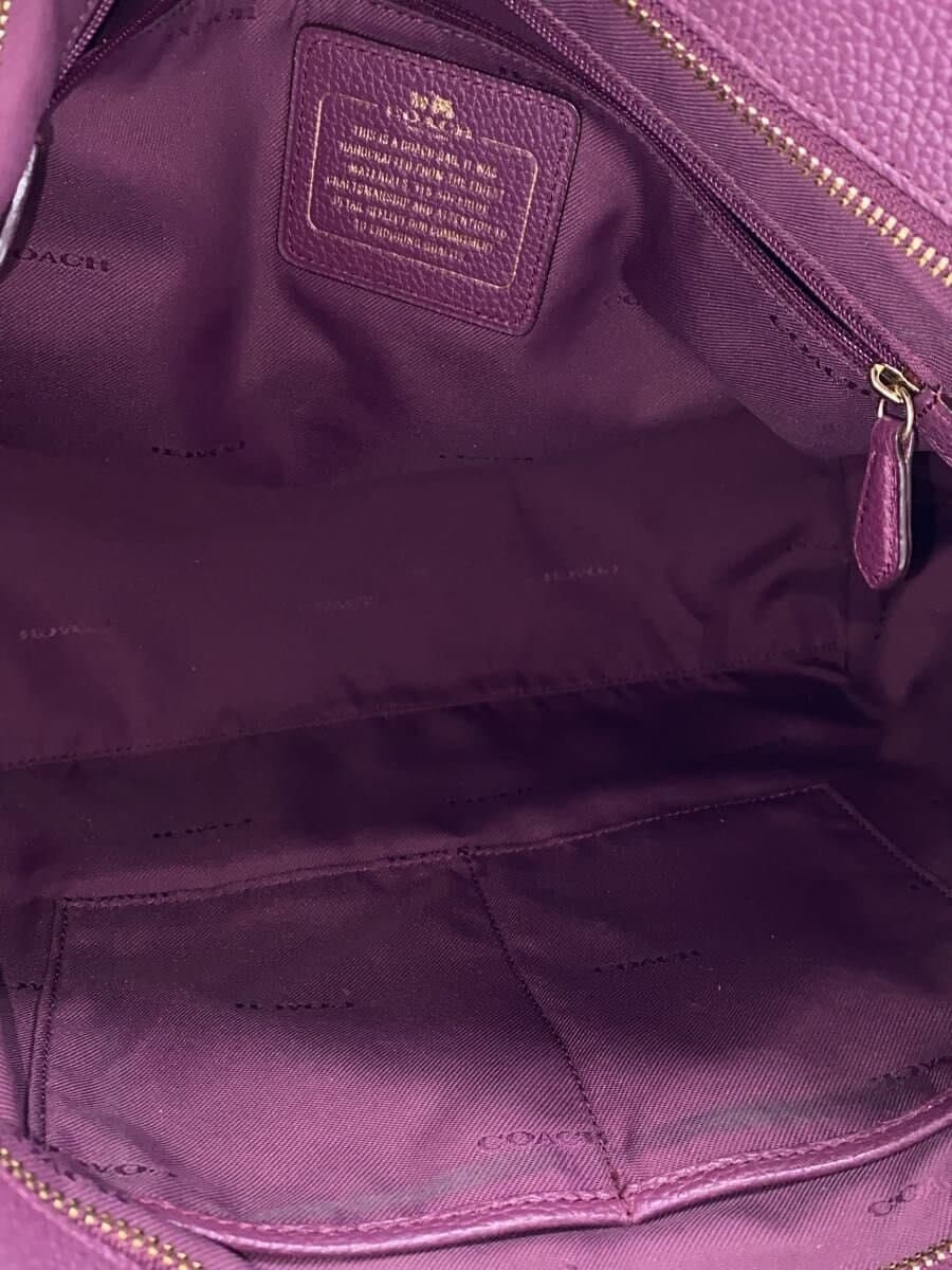 COACH tote bag leather PUP plain 6