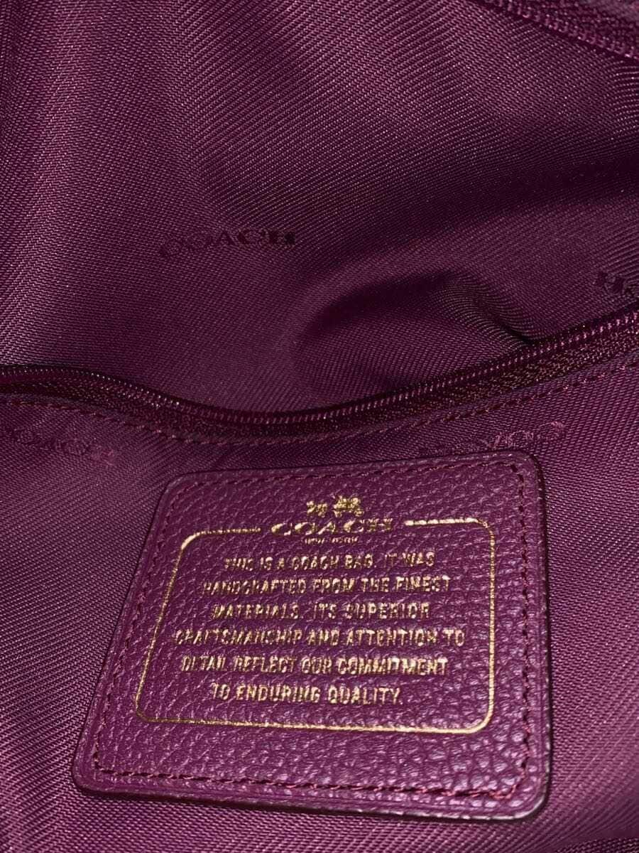 COACH tote bag leather PUP plain 7