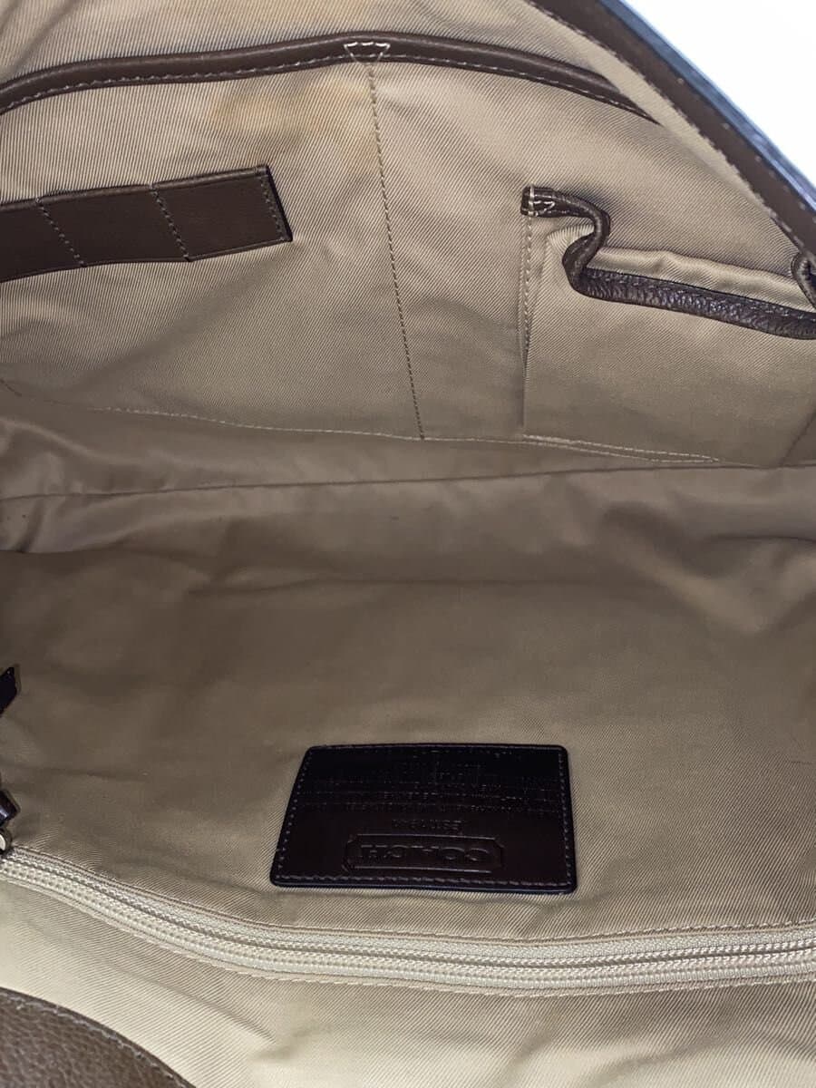 COACH Shoulder Bag Leather BRW Solid 70313 7