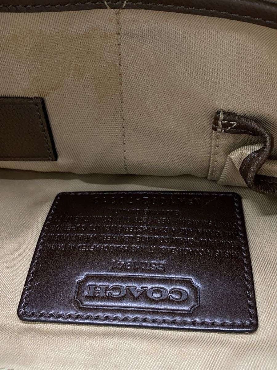 COACH Shoulder Bag Leather BRW Solid 70313 8