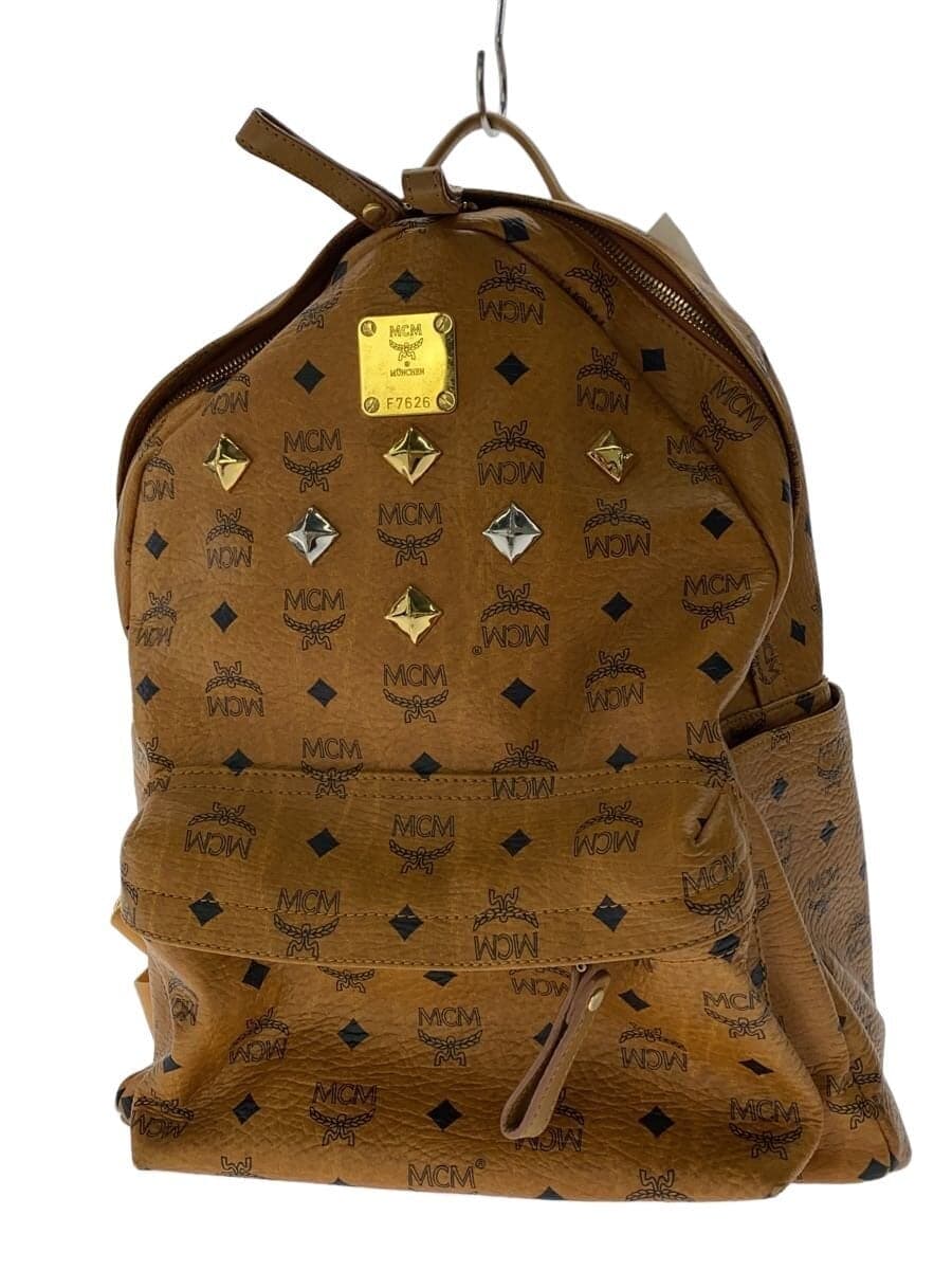 MCM Backpack Leather BRW All Over Pattern