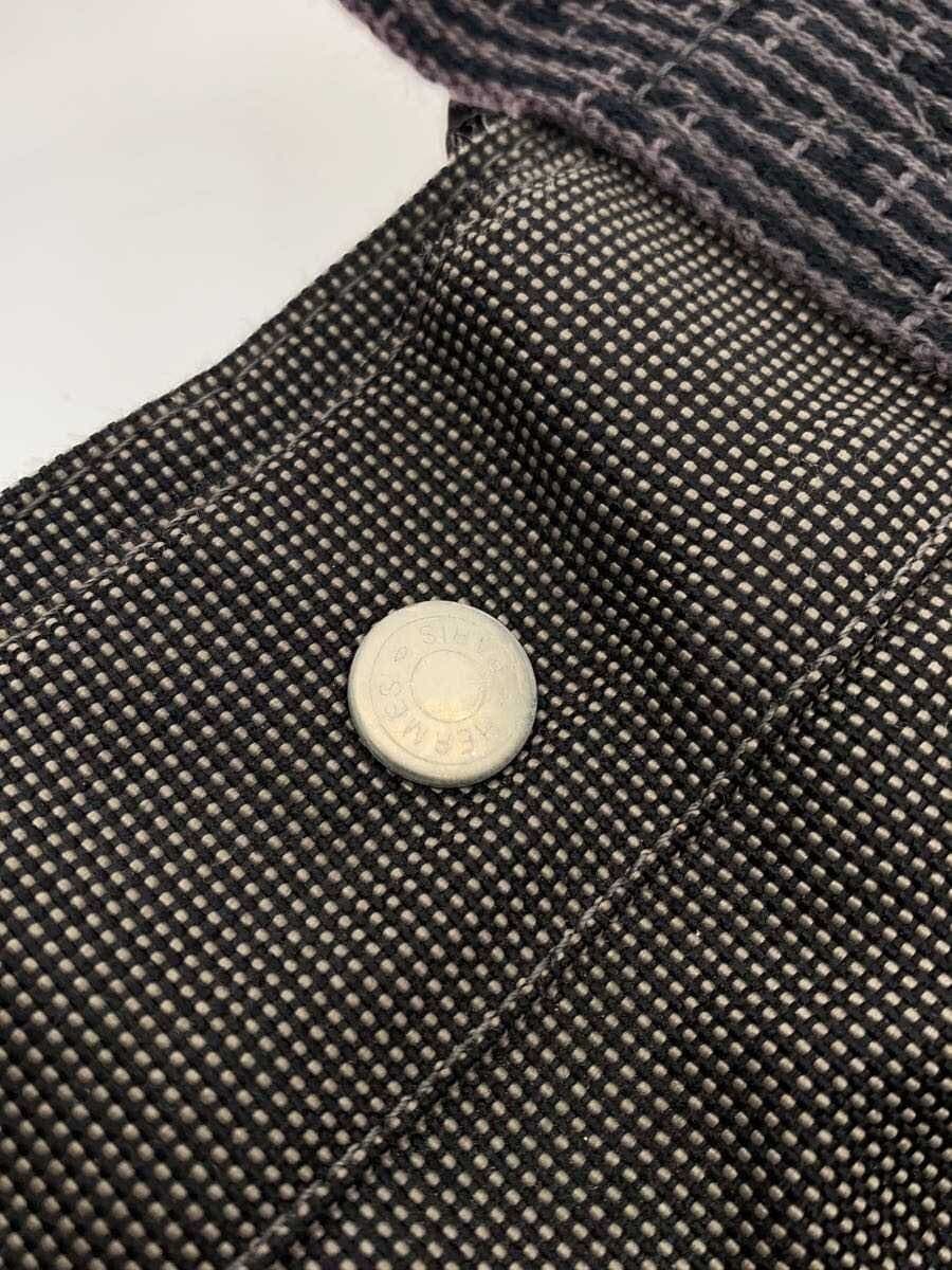 HERMES Tote Bag BLK All Over Pattern 8