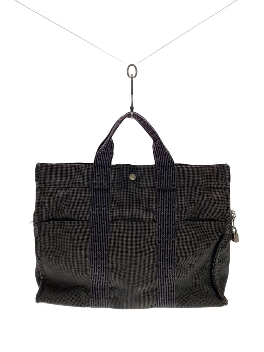 HERMES Tote Bag Canvas Gray