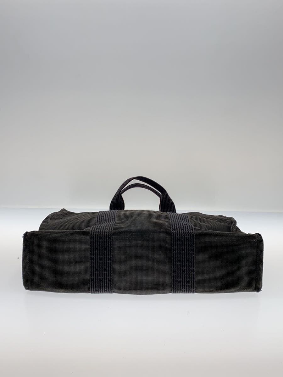 HERMES Tote Bag Canvas Gray 4