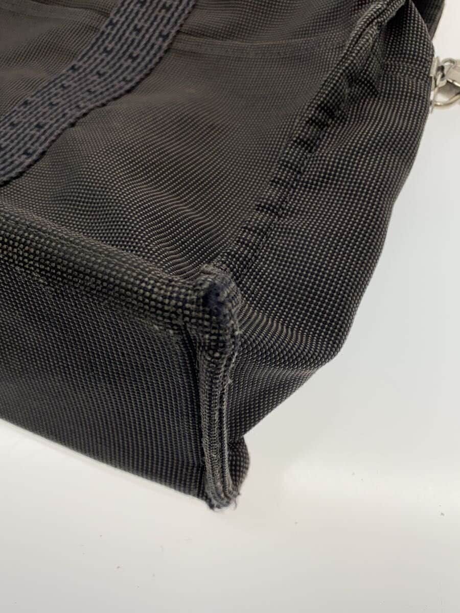 HERMES Tote Bag Canvas Gray 7