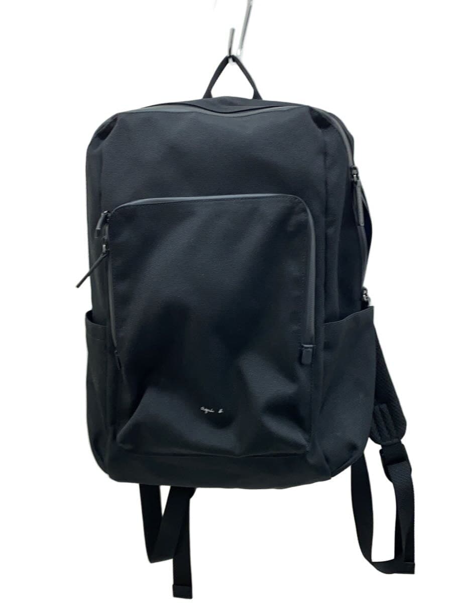 agnes b. Backpack Nylon Black Solid MH02B-05