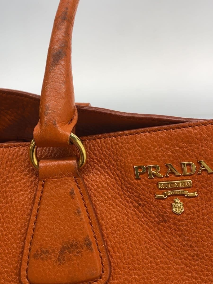 PRADA Tote Bag Leather ORN 8