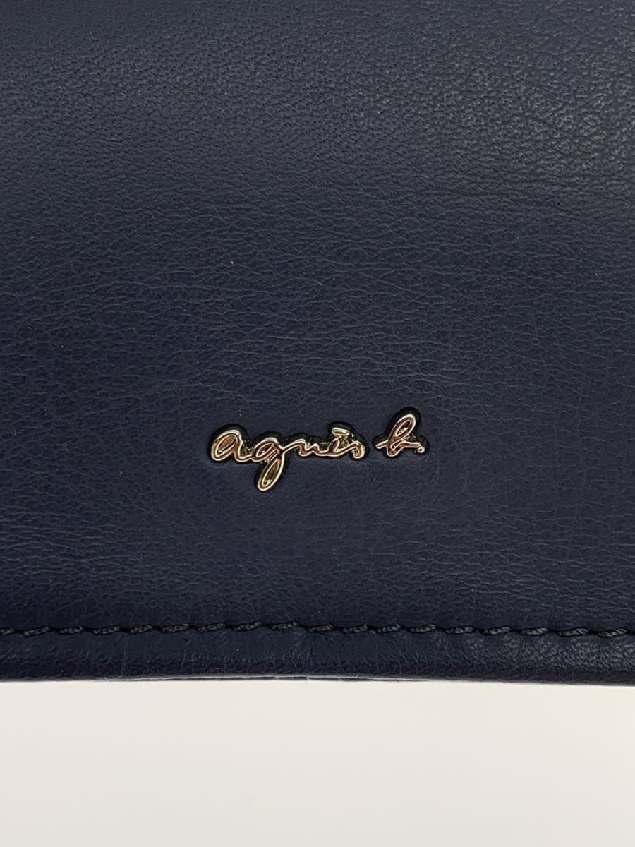 agnes b. Shoulder Bag Leather NVY LS03-03 5