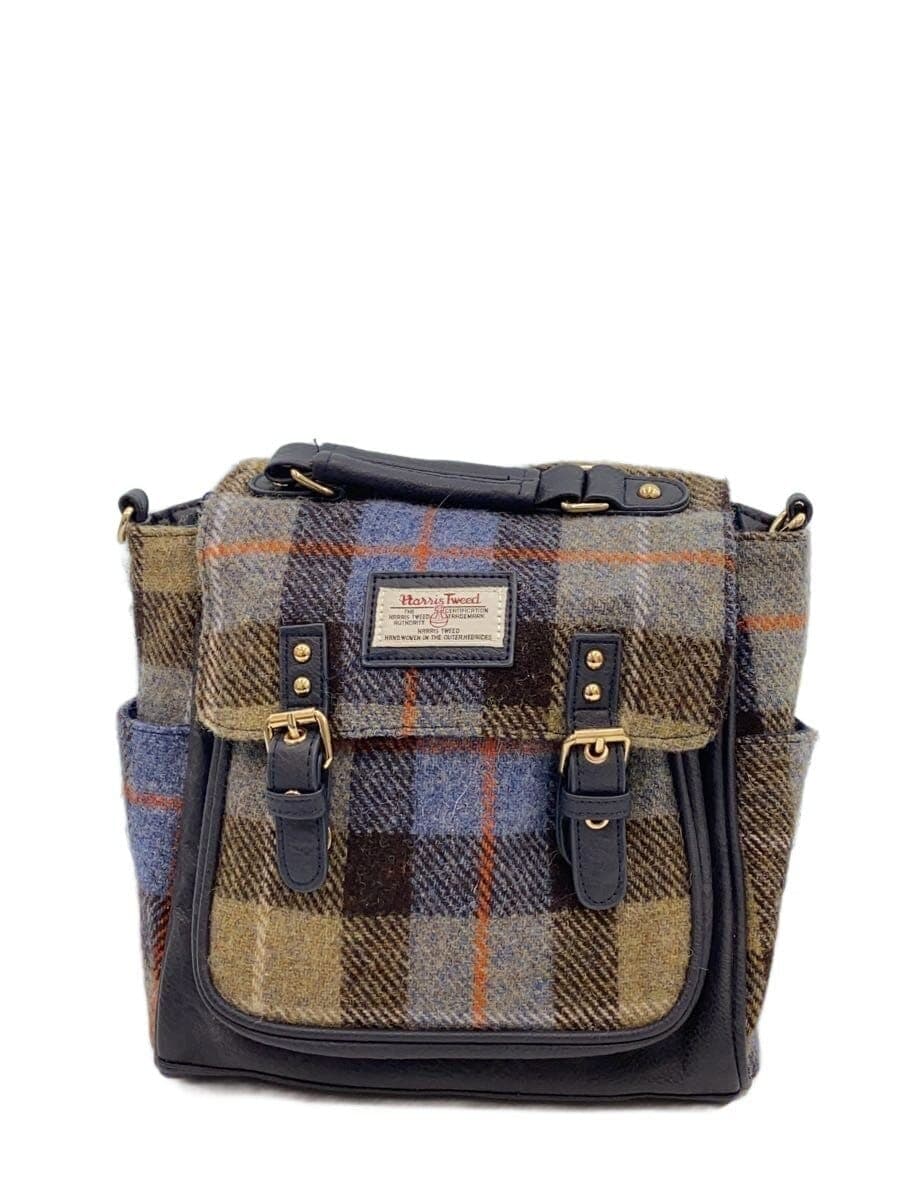 HARRIS TWEED x CLOSSHI Backpack Suede Multicolor Pass Case