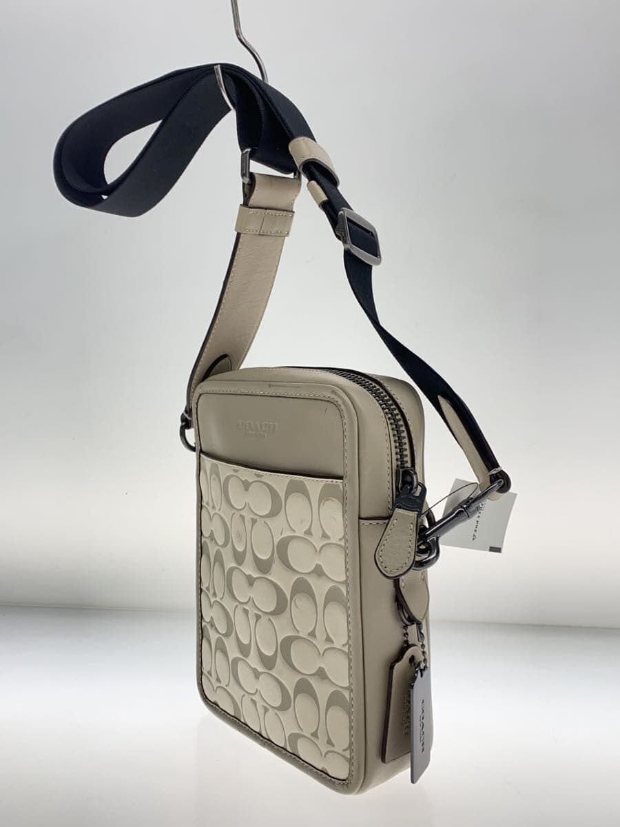 COACH Shoulder Bag Leather WHT All Over Pattern CJ670 2