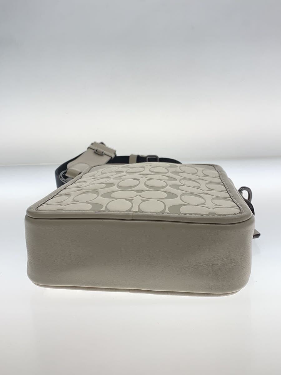 COACH Shoulder Bag Leather WHT All Over Pattern CJ670 4
