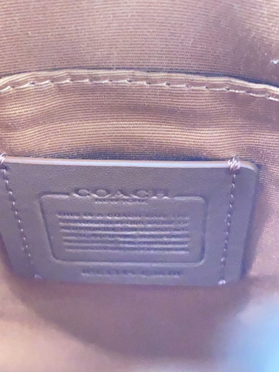 COACH Shoulder Bag Leather WHT All Over Pattern CJ670 5