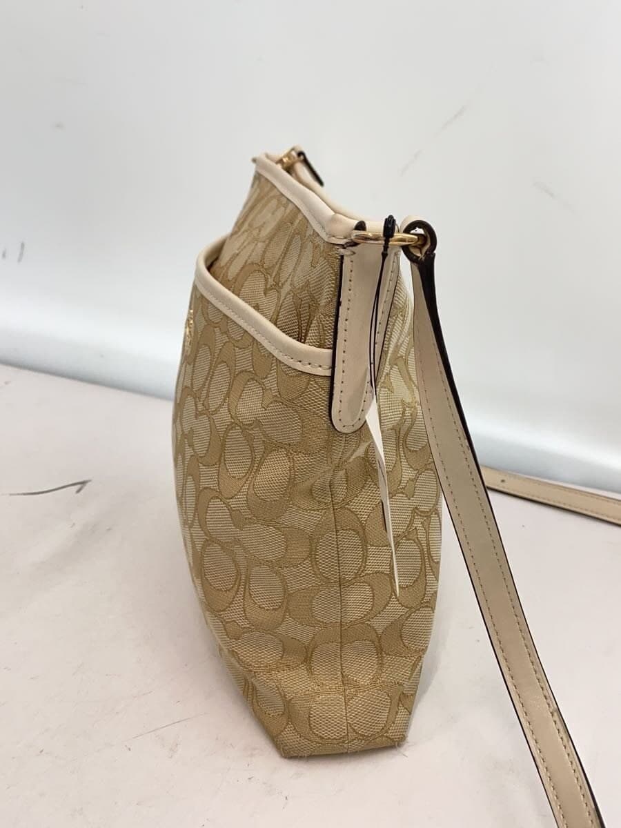 COACH Shoulder Bag_Signature Leather BEG All Over Pattern 2