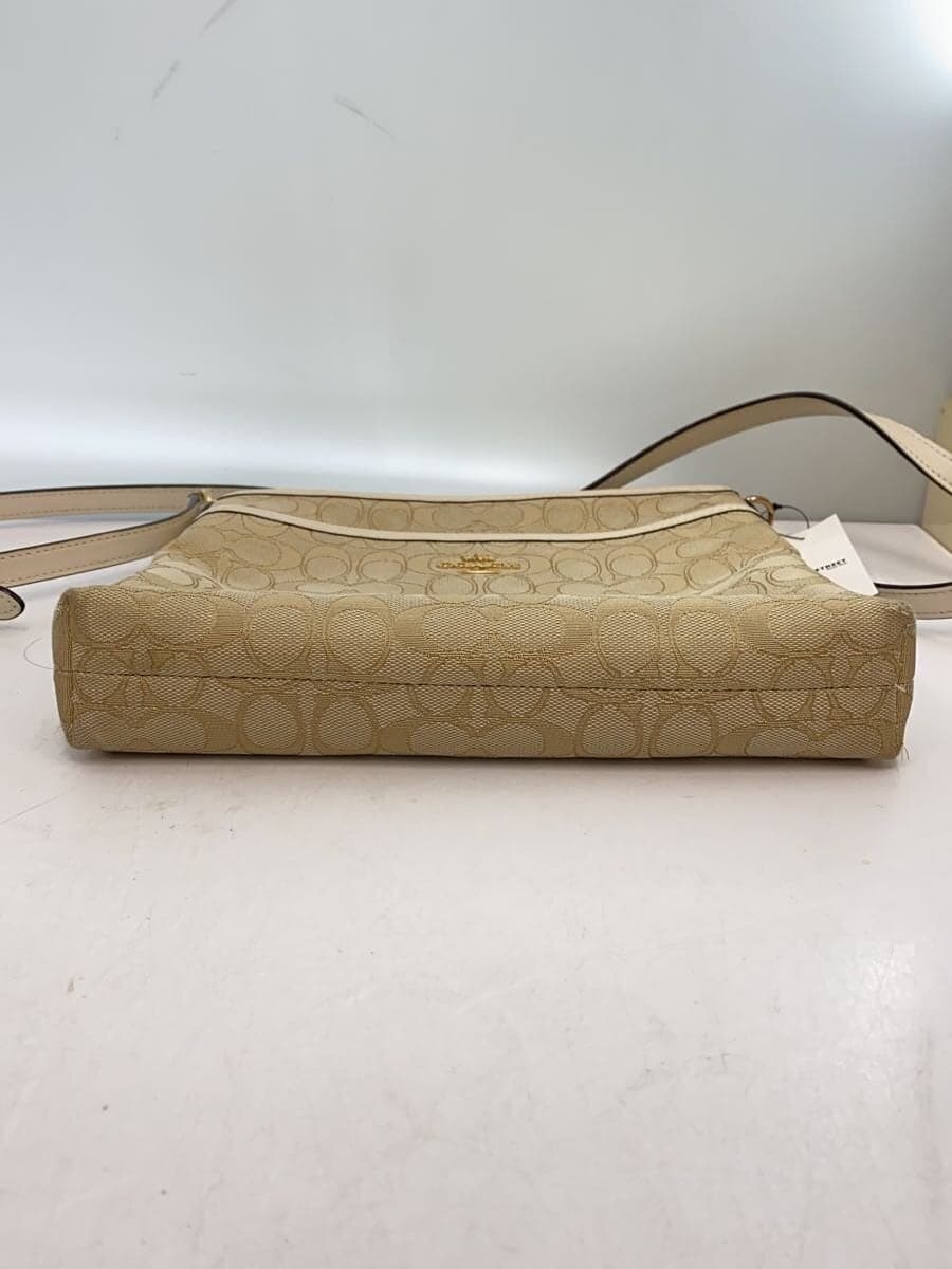 COACH Shoulder Bag_Signature Leather BEG All Over Pattern 4