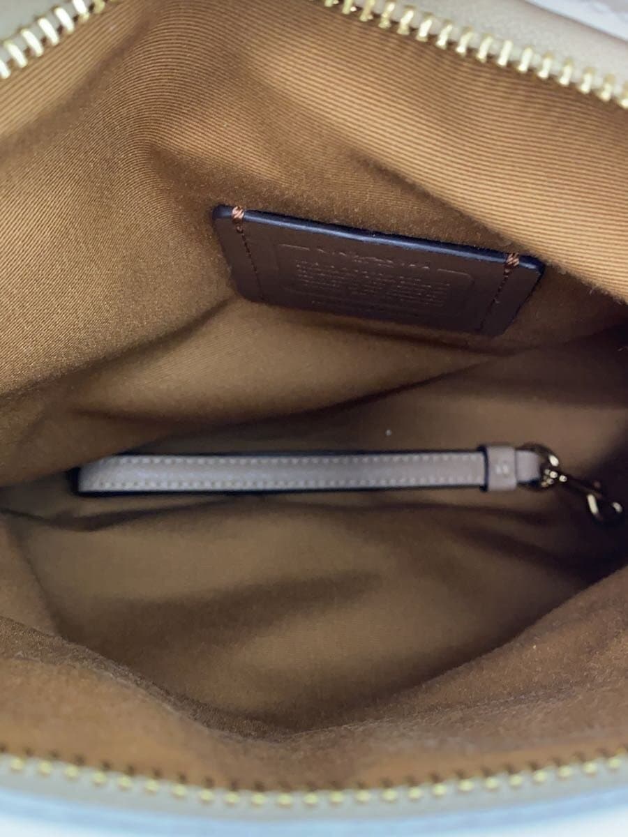 COACH Shoulder Bag_Signature Leather BEG All Over Pattern 6