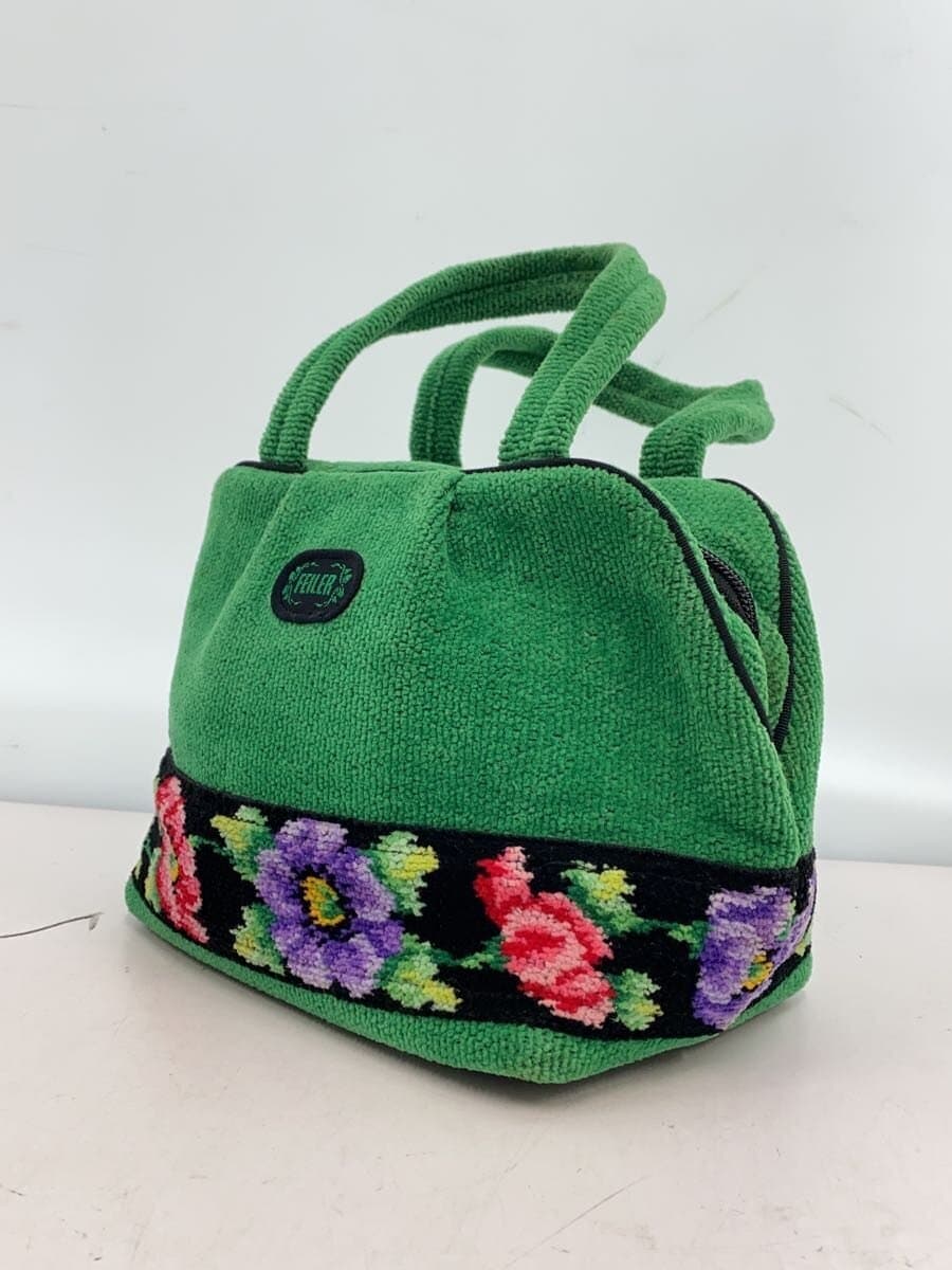 FEILER Handbag Corduroy GRN Floral 2