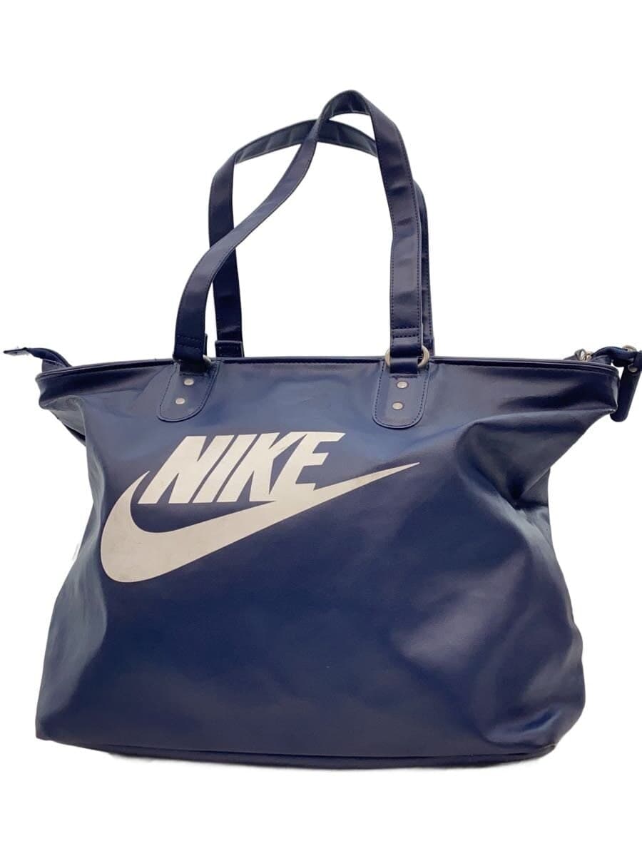 NIKE Tote Bag Faux Leather BLU BZ9797