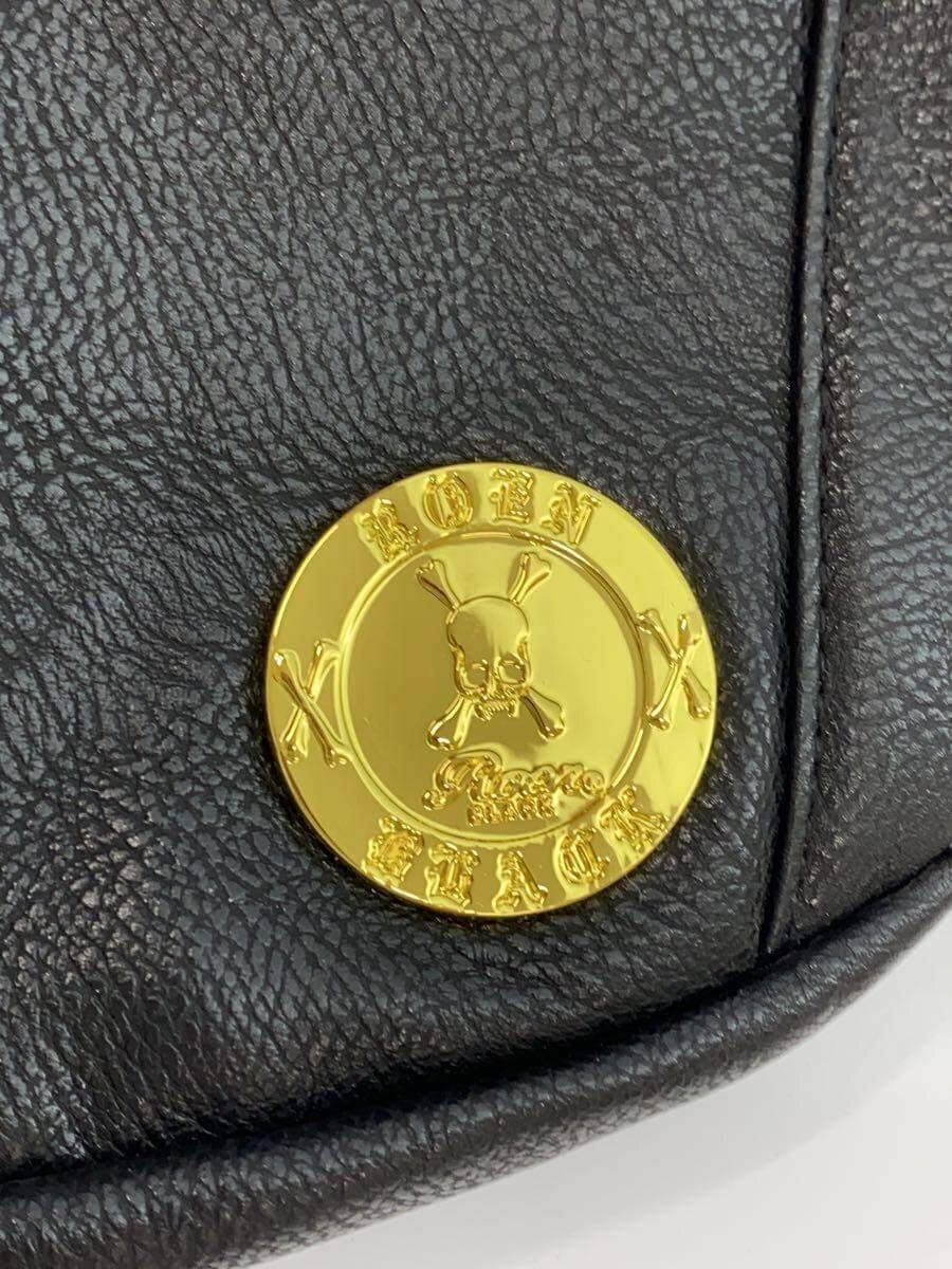 Roen Waist Bag Leather BLK Solid 5