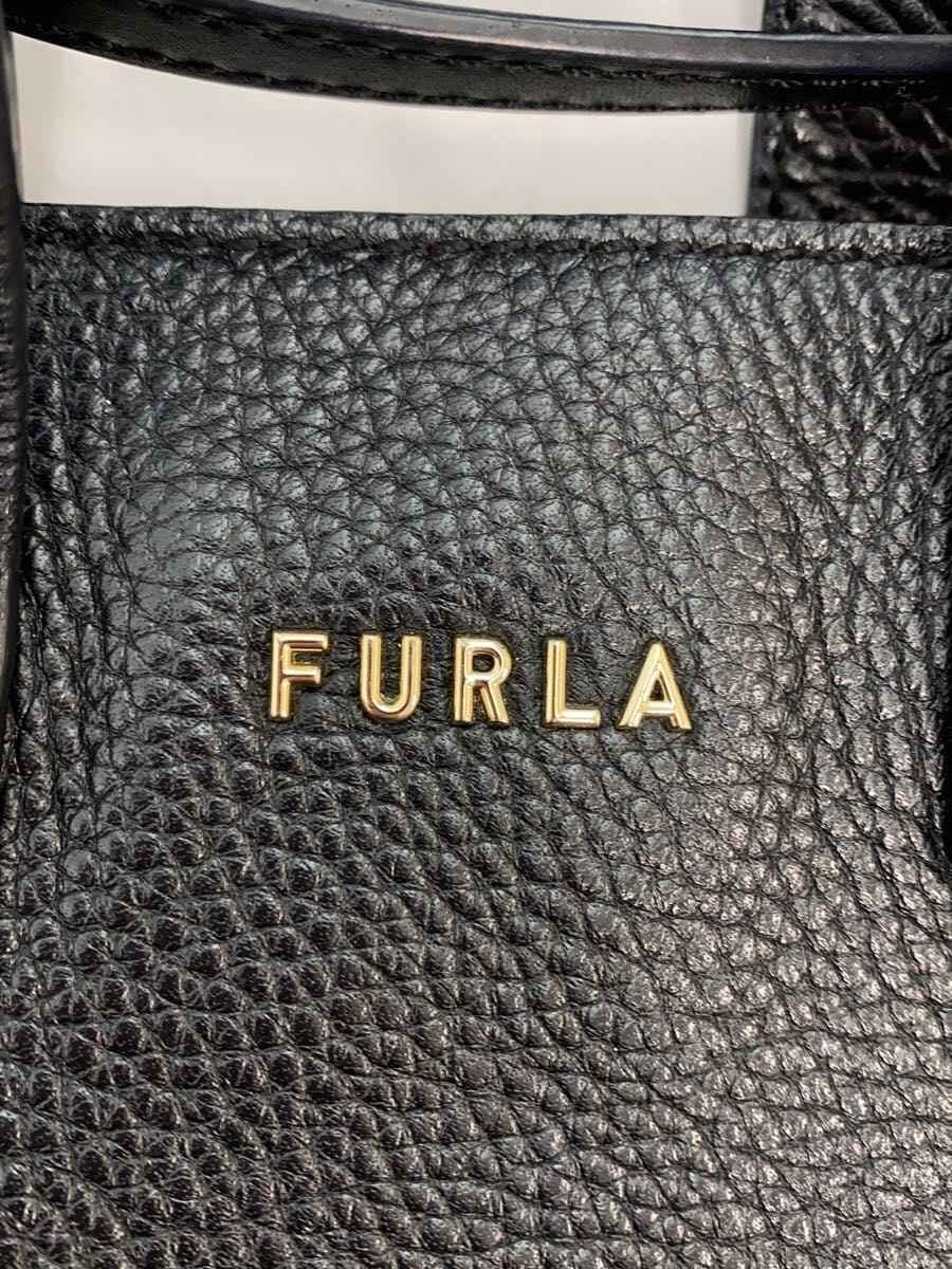 FURLAAERODITE MINI TOTE Shoulder Bag Leather BLK Solid 5