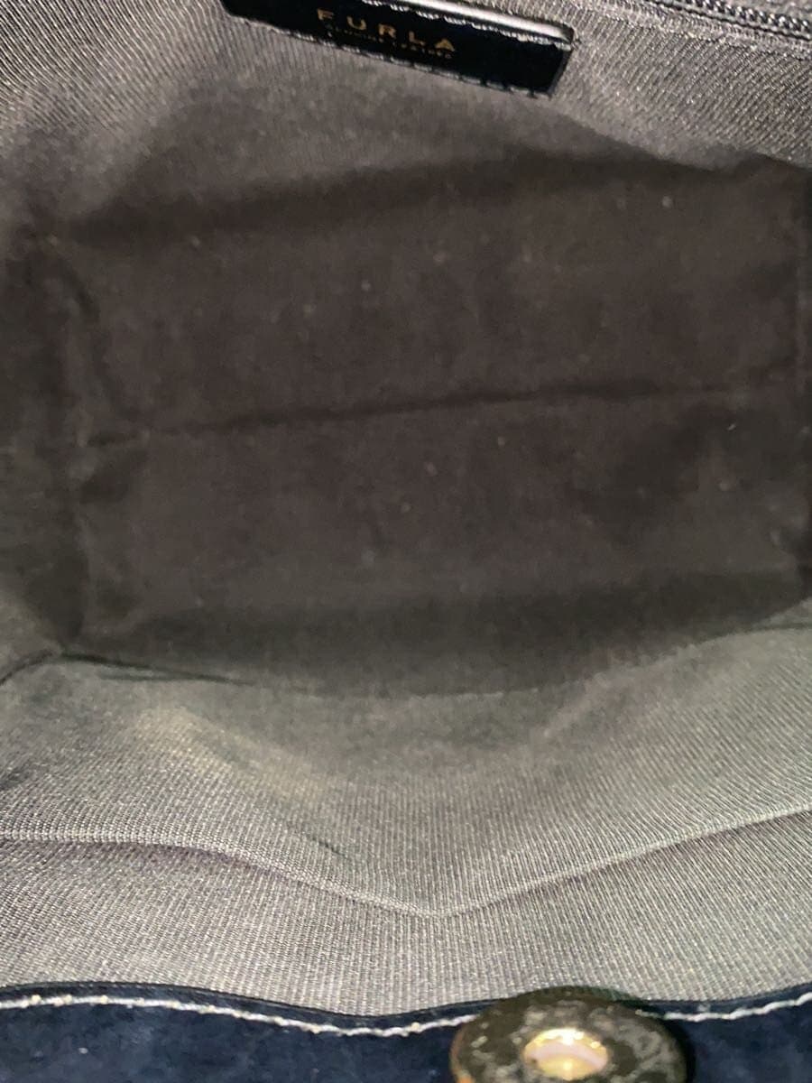 FURLAAERODITE MINI TOTE Shoulder Bag Leather BLK Solid 6