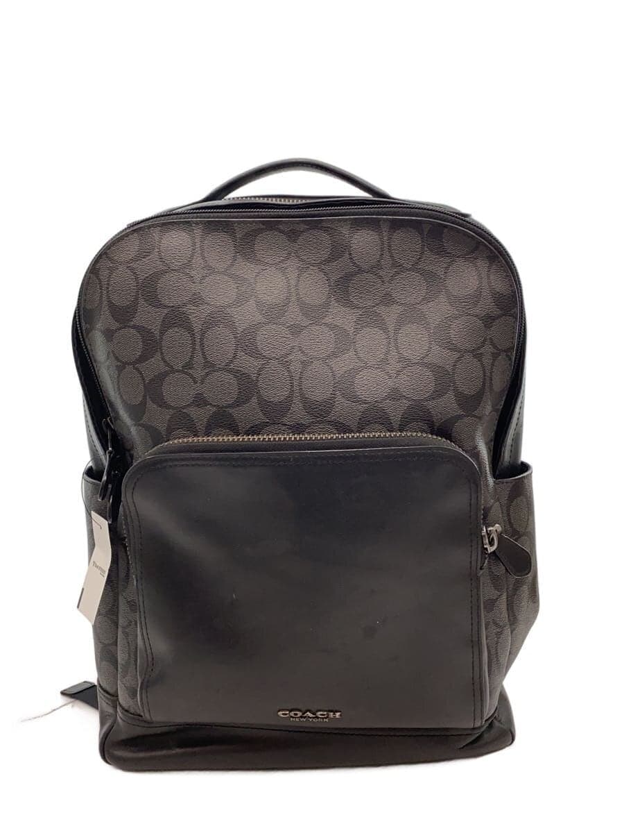 COACH Signature Graham Backpack Rucksack Leather BLK F38755