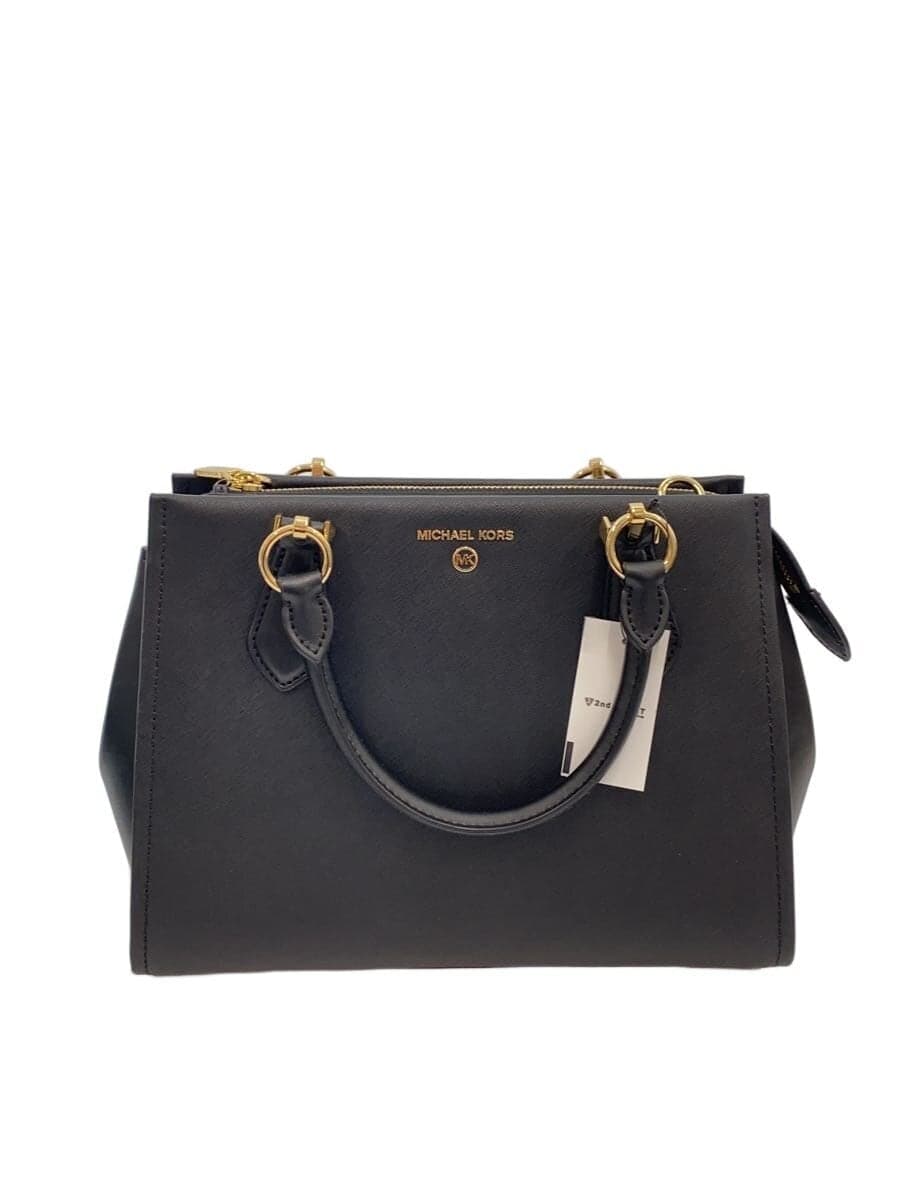 MICHAEL KORS Shoulder Bag Leather Black Solid 30S2G6AS2L