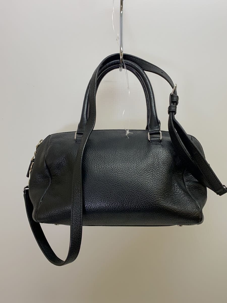 agnes b. Shoulder Bag Cowhide BLK IS30M-02 3
