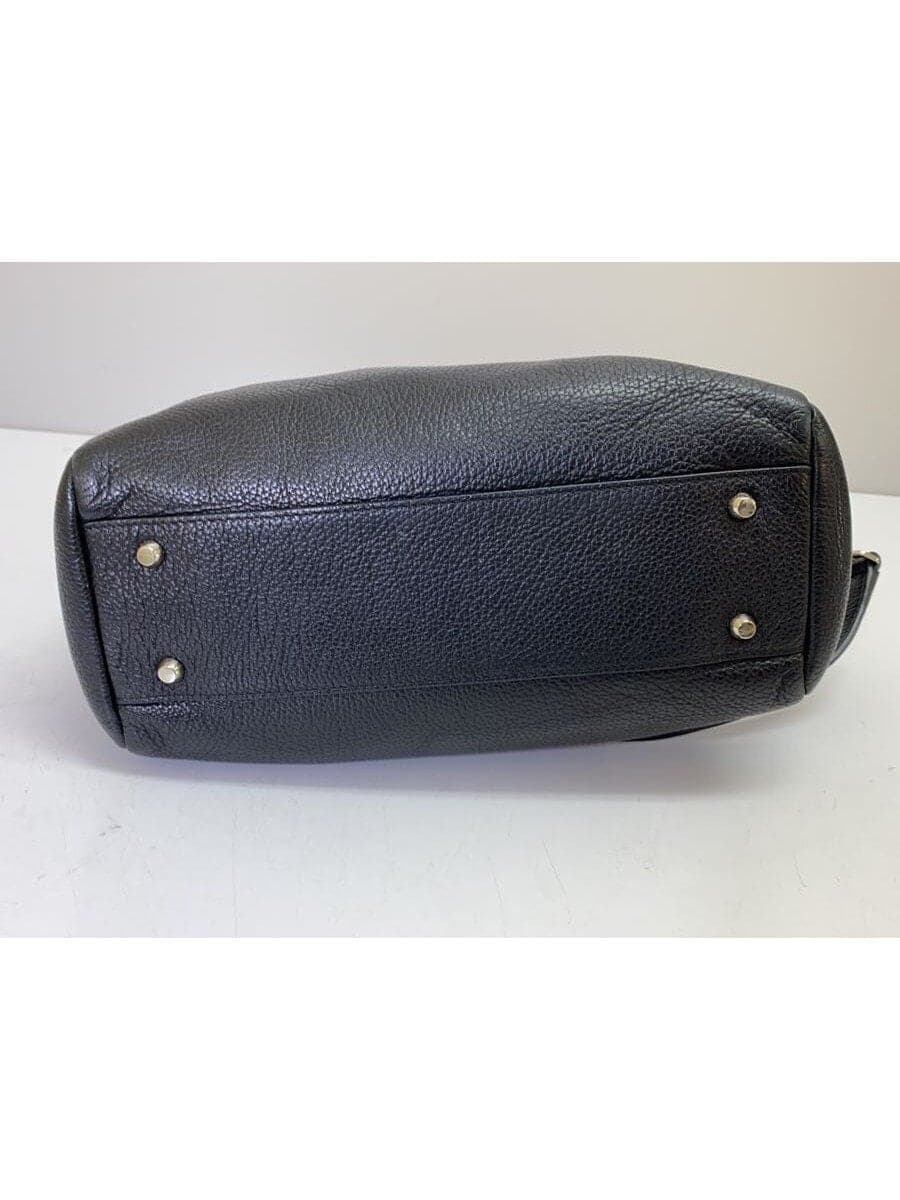 agnes b. Shoulder Bag Cowhide BLK IS30M-02 4