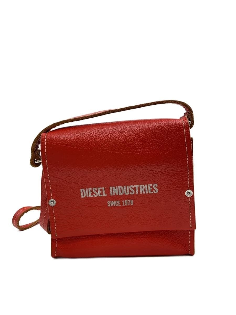 DIESEL Shoulder Bag Leather RED