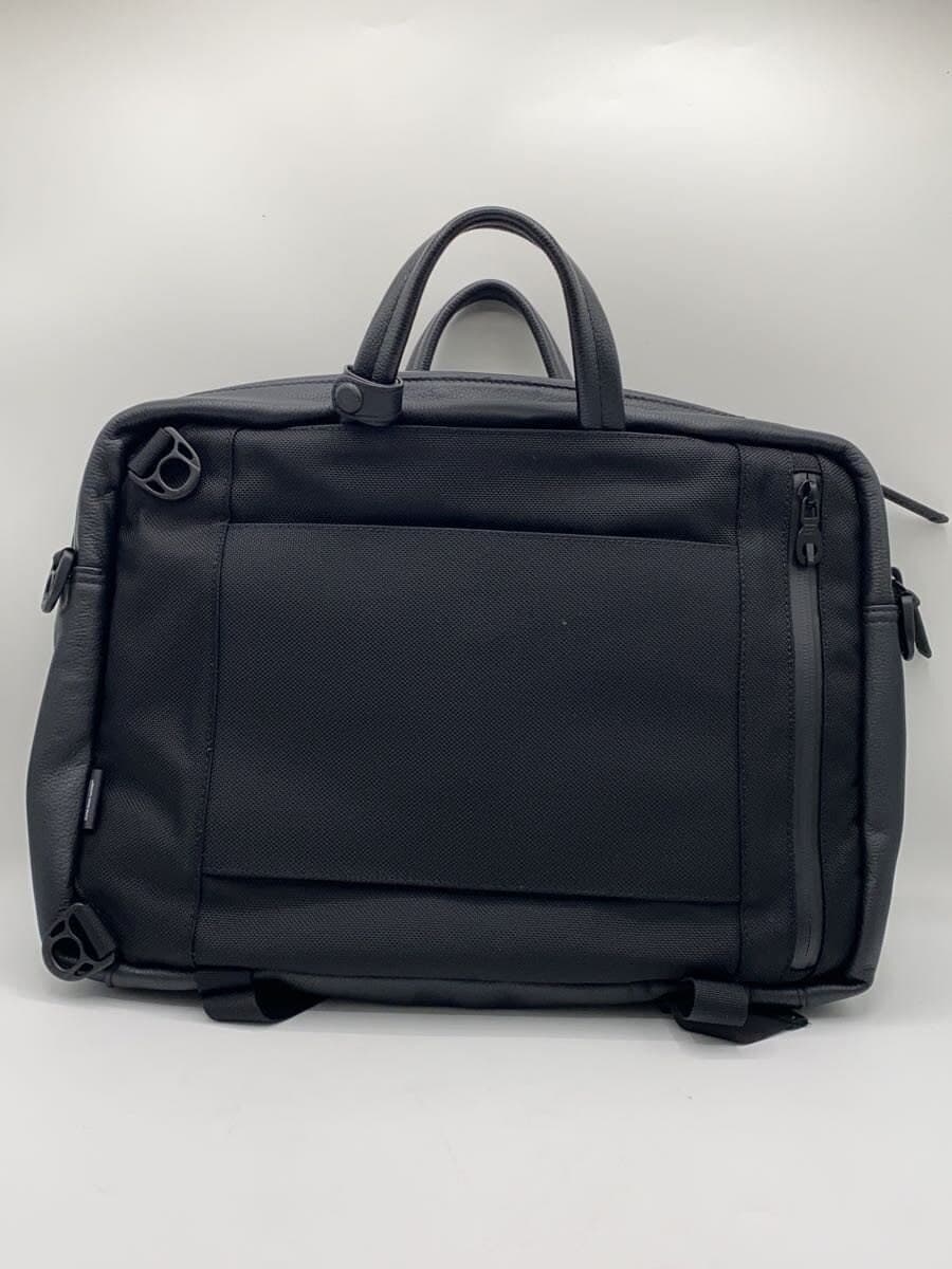 BROSKI AND SUPPLY Briefcase Leather BLK BBOM-811 3-Way Waterproof Leather 3