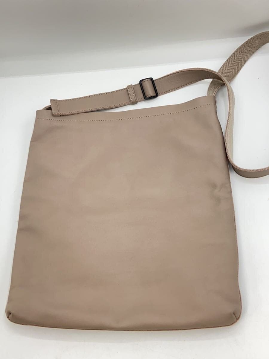 agnes b. Shoulder Bag Cowhide BEG 3