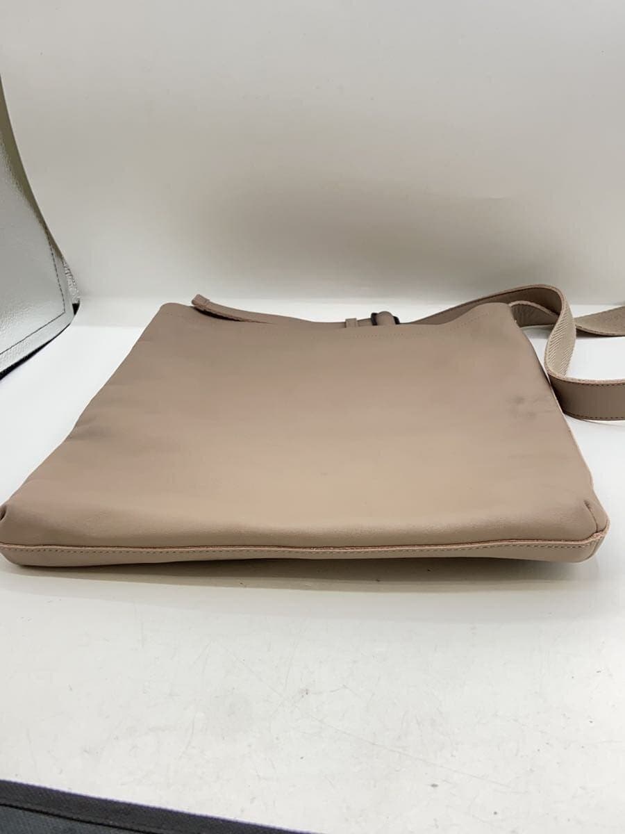 agnes b. Shoulder Bag Cowhide BEG 4