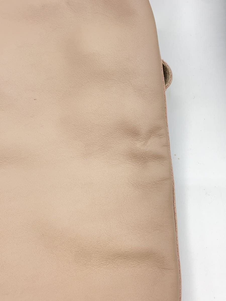 agnes b. Shoulder Bag Cowhide BEG 7