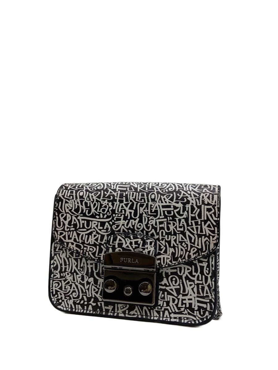 FURLA Metropolis Graffiti Shoulder Bag -- BLK All-over pattern