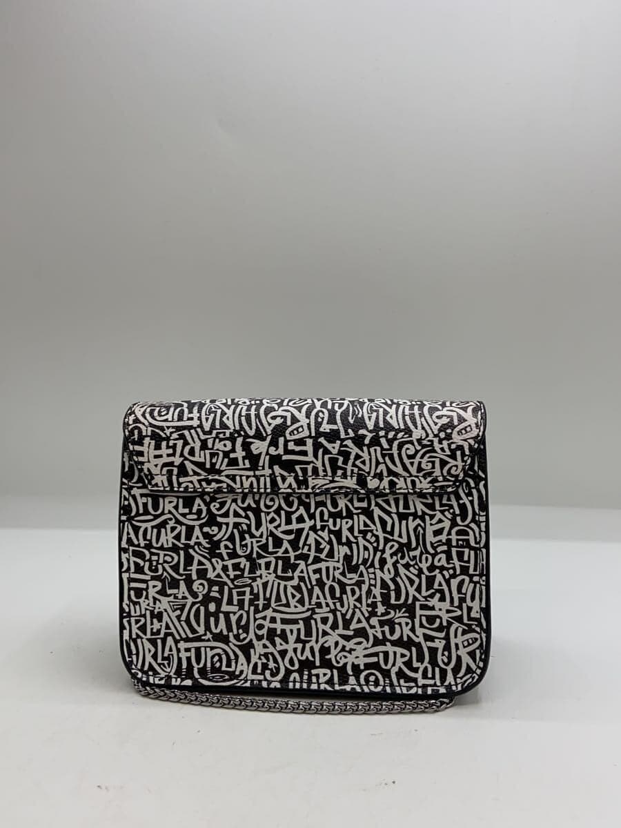 FURLA Metropolis Graffiti Shoulder Bag -- BLK All-over pattern 3