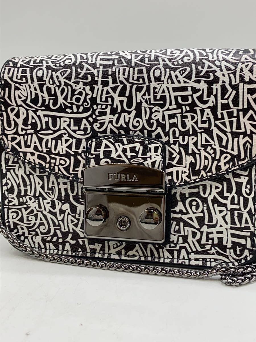 FURLA Metropolis Graffiti Shoulder Bag -- BLK All-over pattern 5