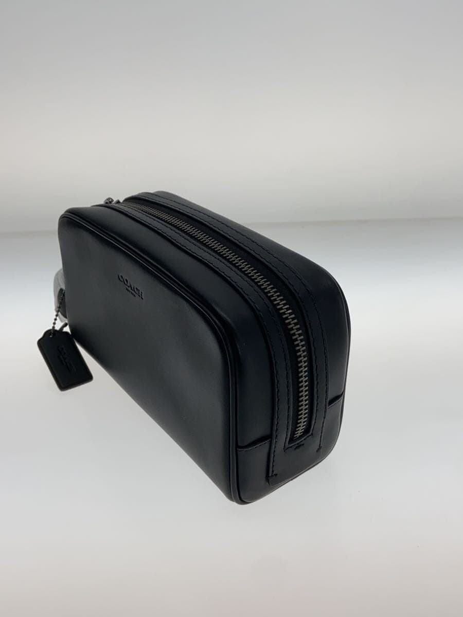 COACH Second Bag Leather BLK CAT30 2