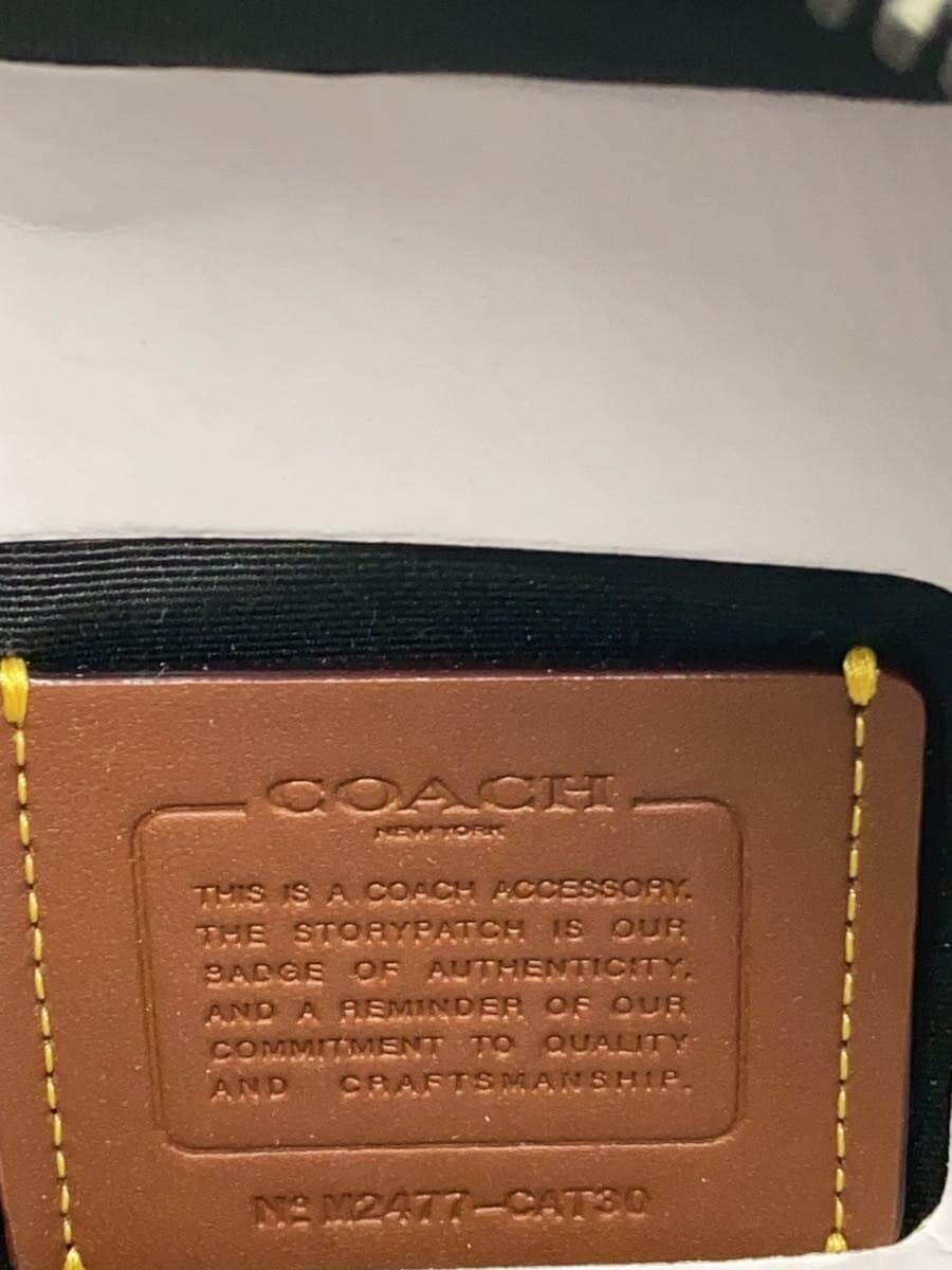 COACH Second Bag Leather BLK CAT30 5