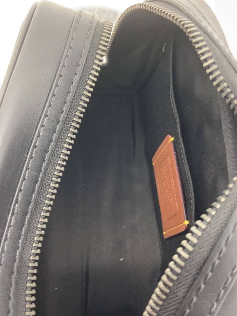 COACH Second Bag Leather BLK CAT30 6