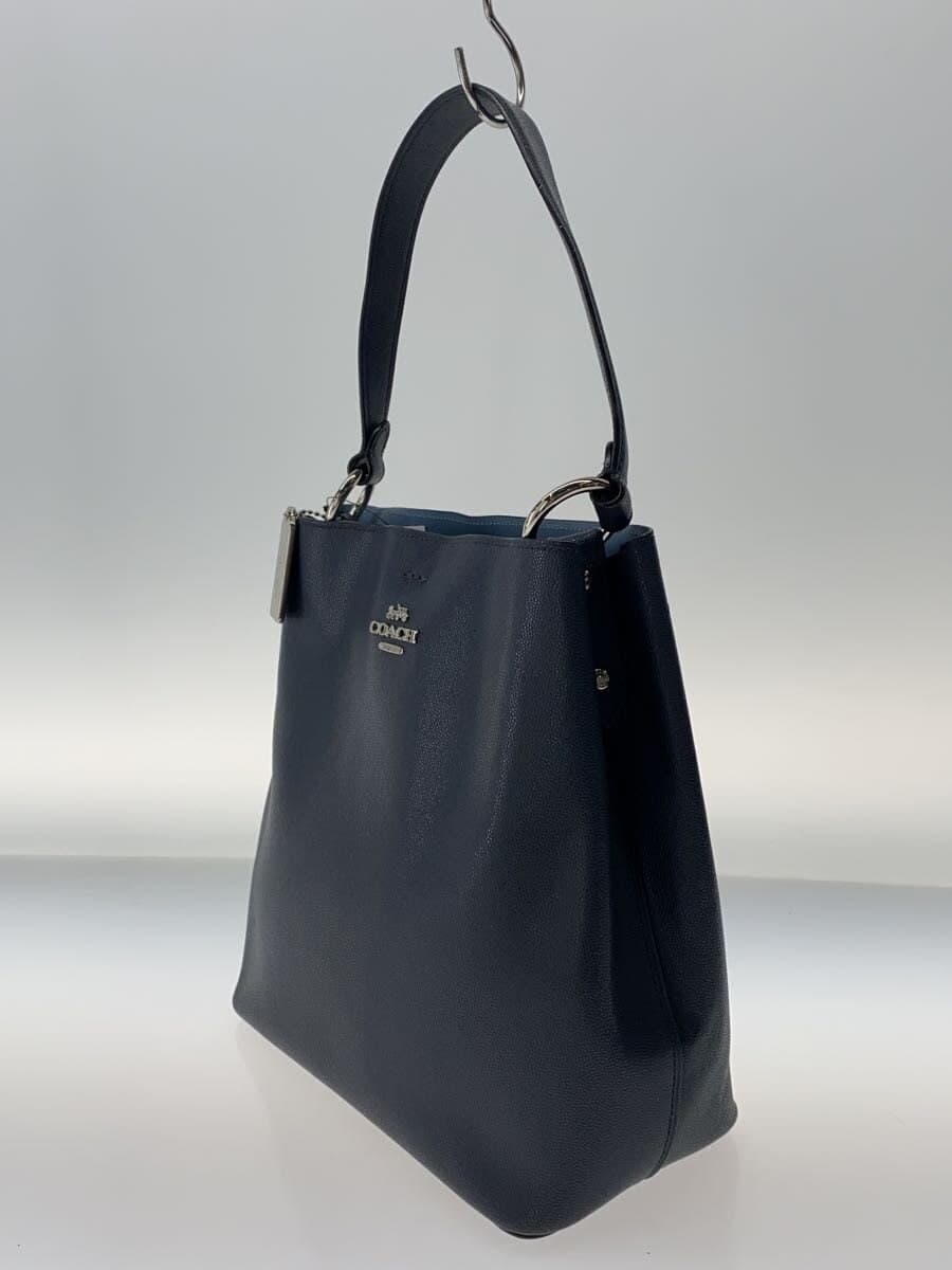 COACH Handbag Leather NVY Solid 91379 2