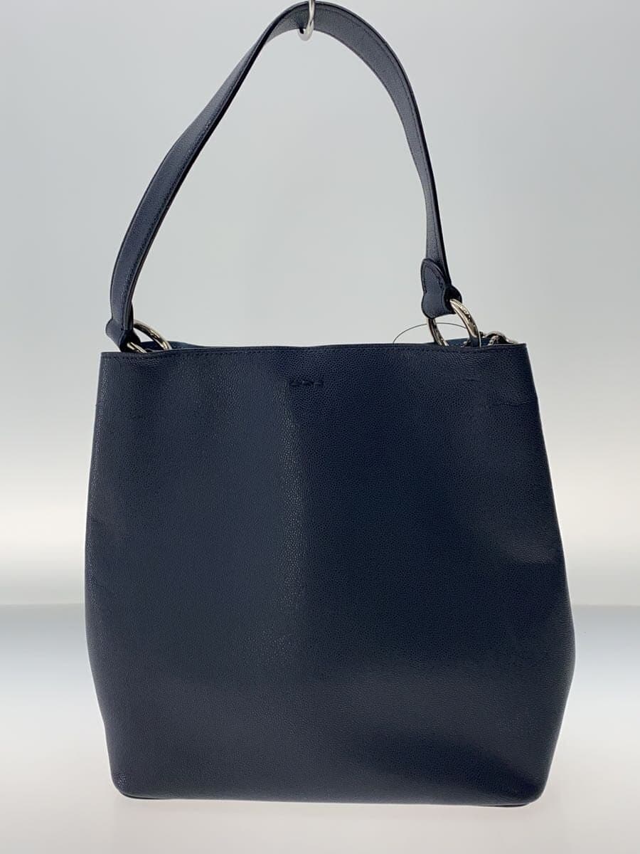 COACH Handbag Leather NVY Solid 91379 3