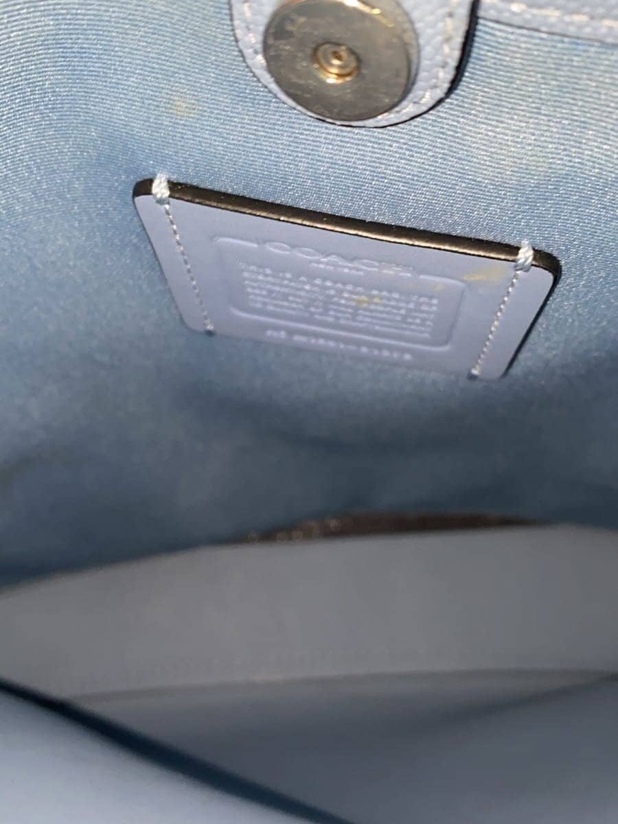 COACH Handbag Leather NVY Solid 91379 6