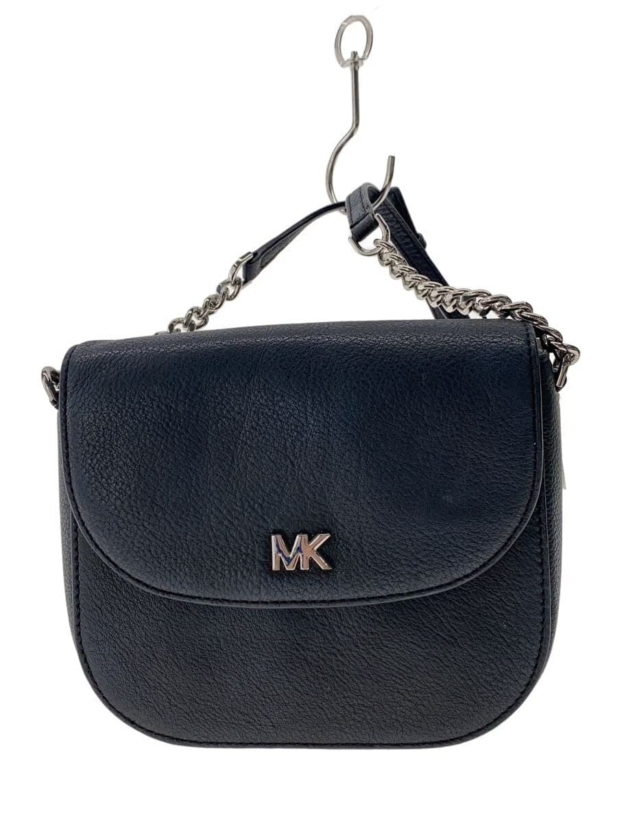 MICHAEL KORS Shoulder Bag Leather BLK OA-1811