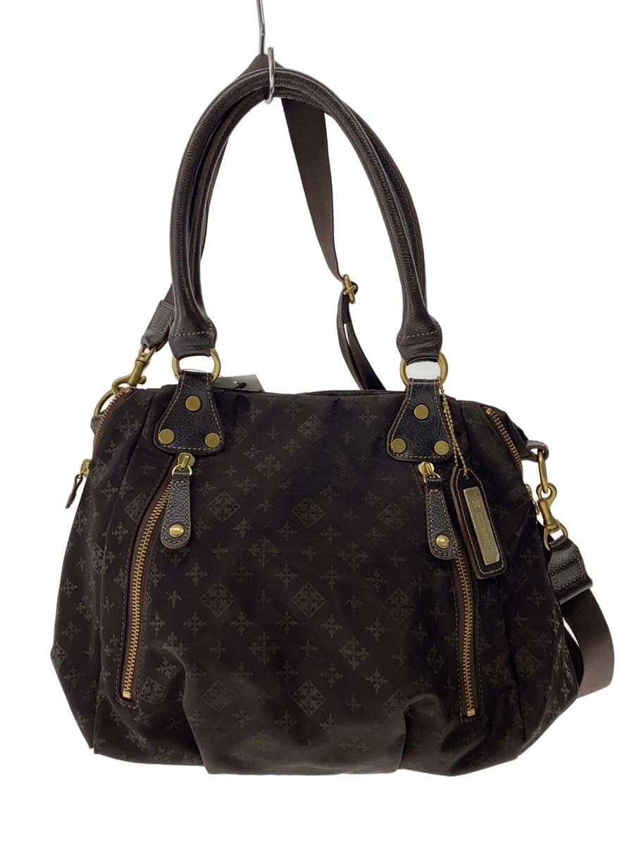 russet Shoulder Bag Nylon BRW All Over Pattern