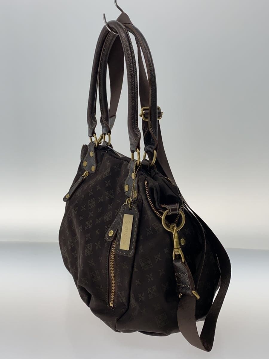 russet Shoulder Bag Nylon BRW All Over Pattern 2