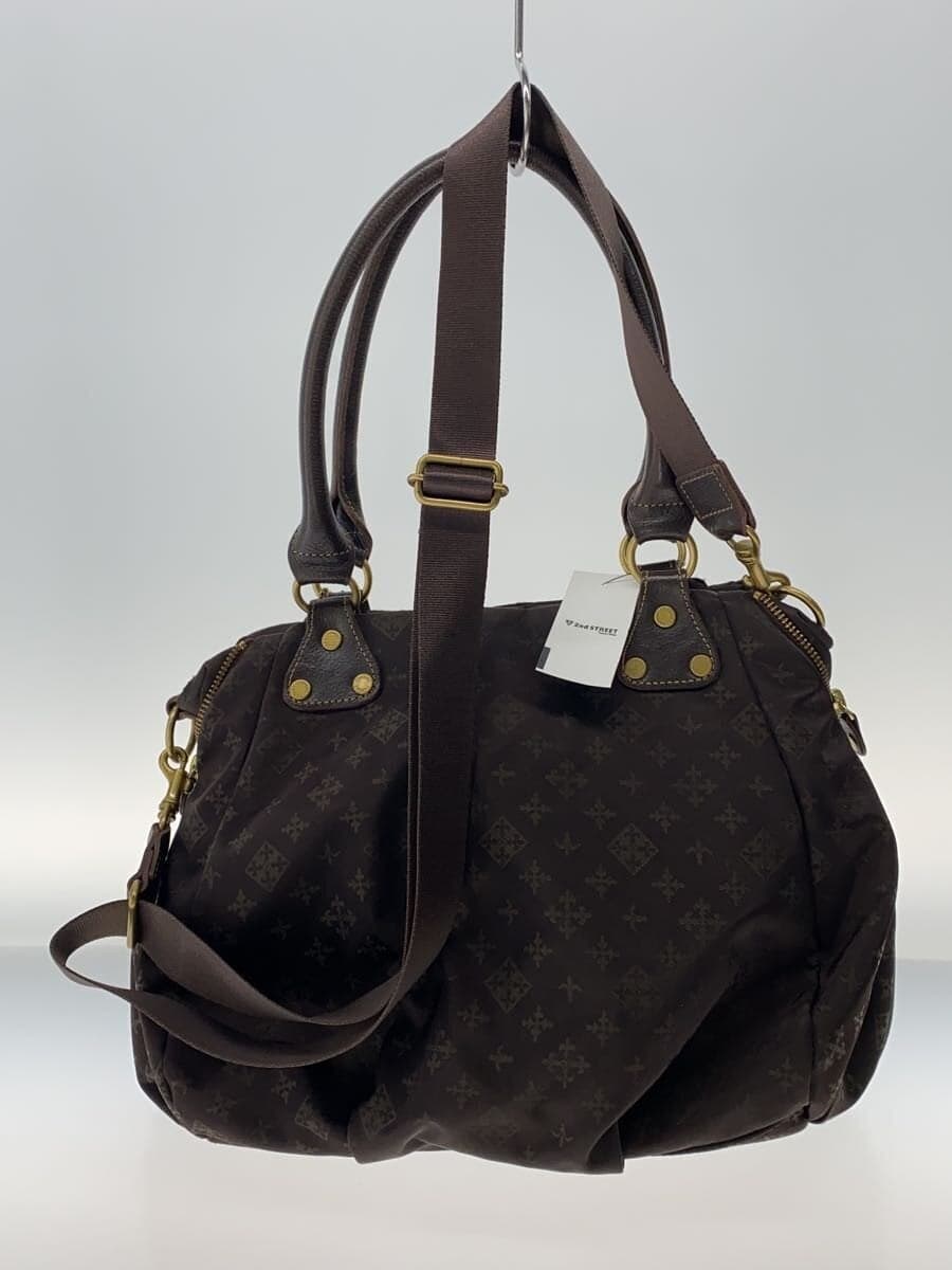 russet Shoulder Bag Nylon BRW All Over Pattern 3