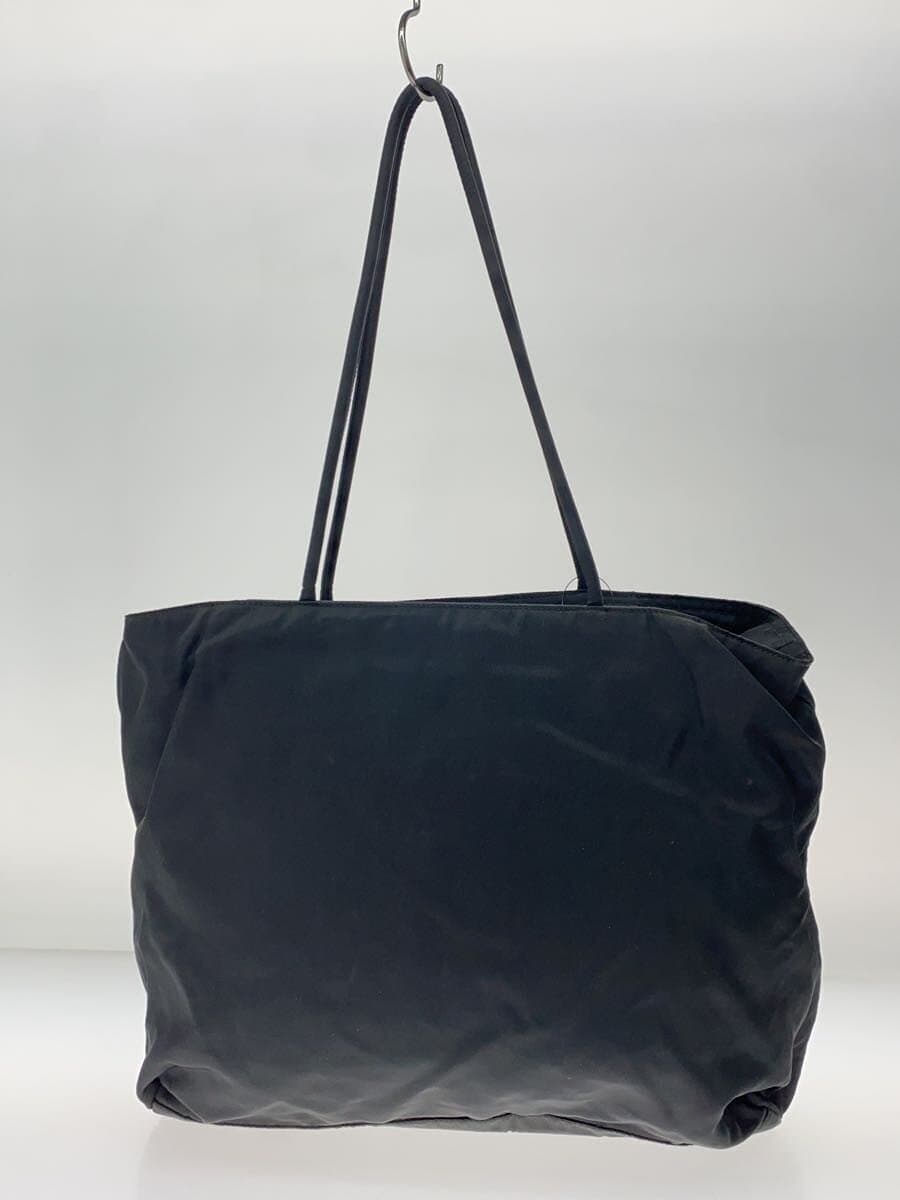 PRADA Inside No Zipper Pull Tote Bag Nylon BLK 3