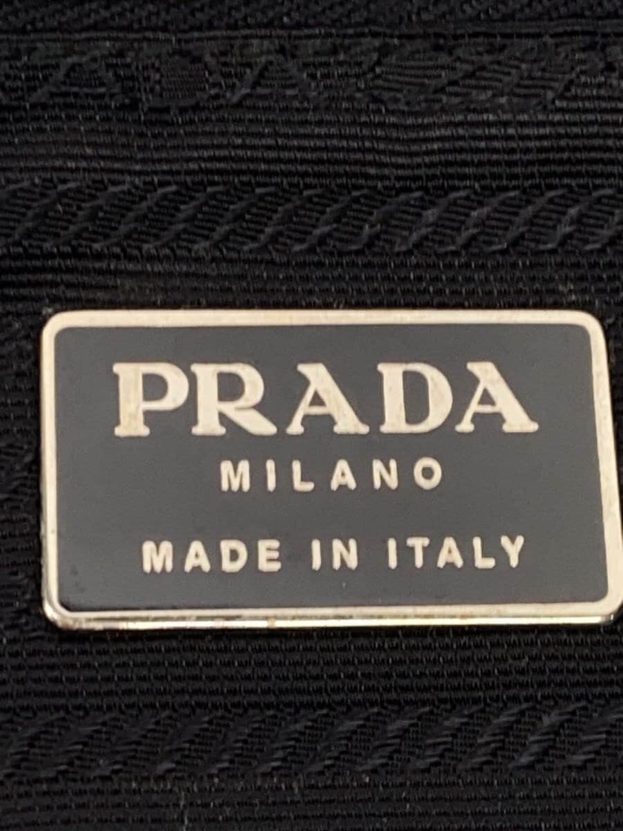 PRADA Inside No Zipper Pull Tote Bag Nylon BLK 5