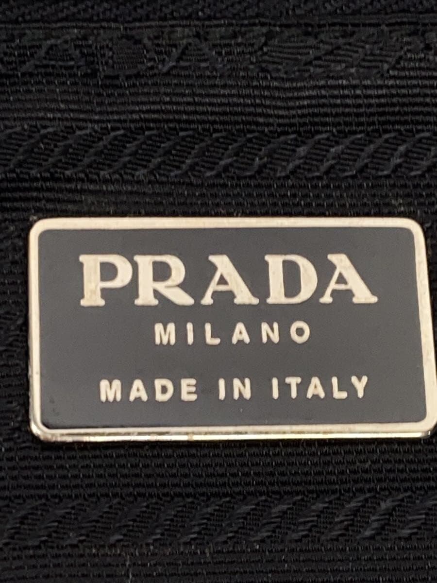 PRADA Inside No Zipper Pull Tote Bag Nylon BLK 5